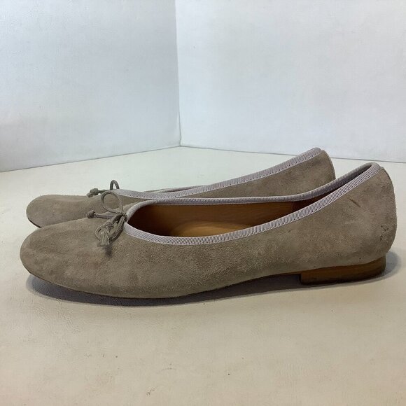 Katharine Page Suede Ballet Flats Shoes Tan Sz 38.5 Made Portugal - Picture 3 of 15